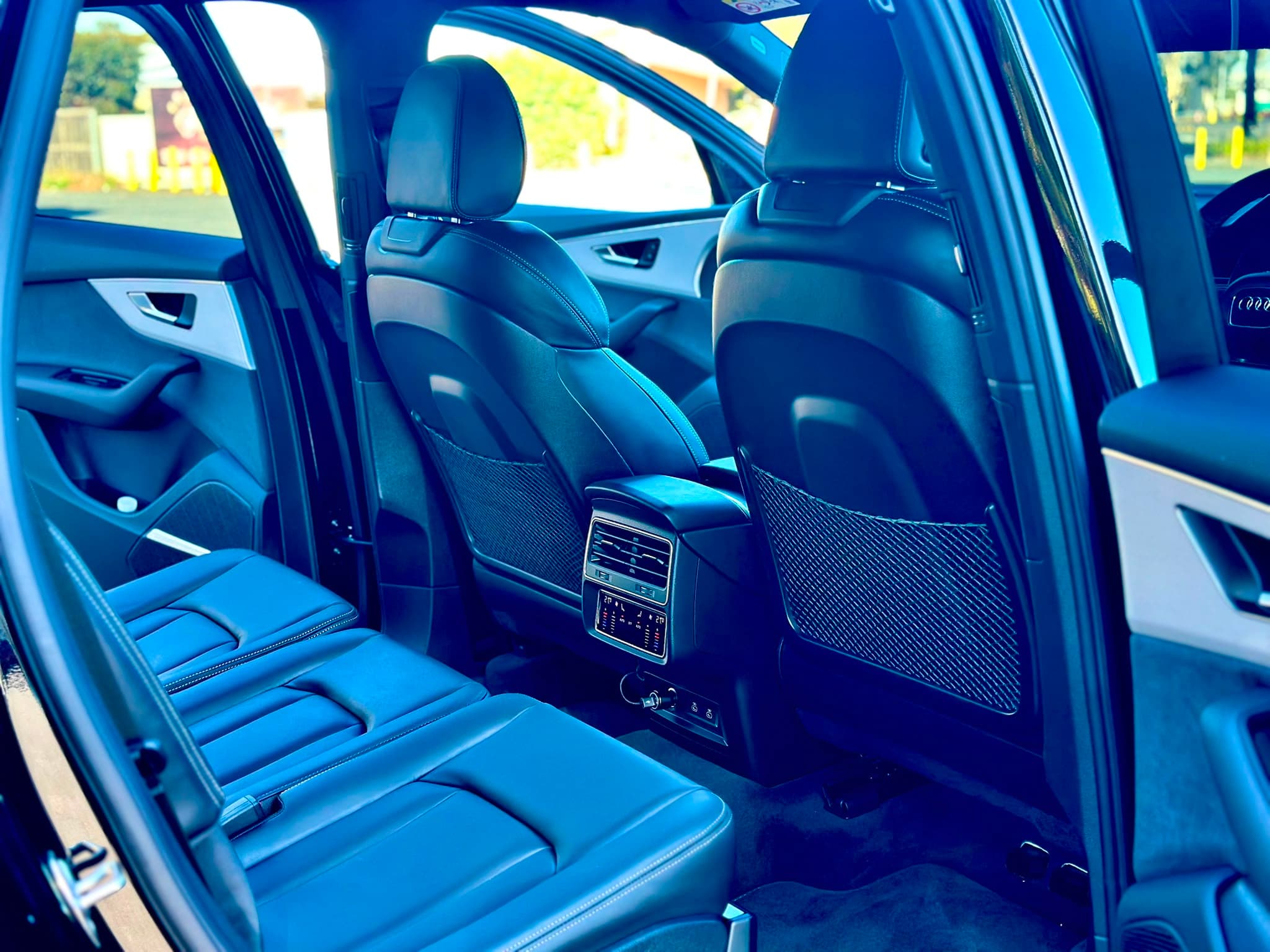 Inside one of our chauffeured cars